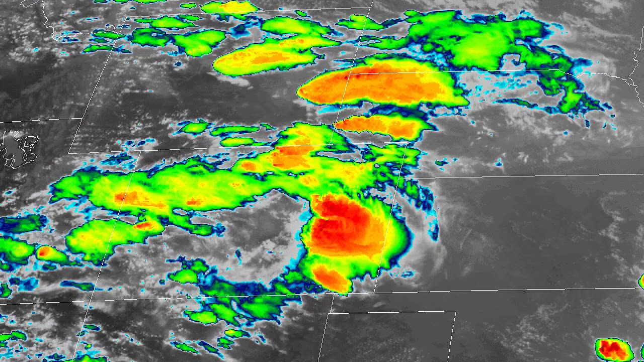 GOES-17 Infrared Imagery of Storms in the Western U.S.
