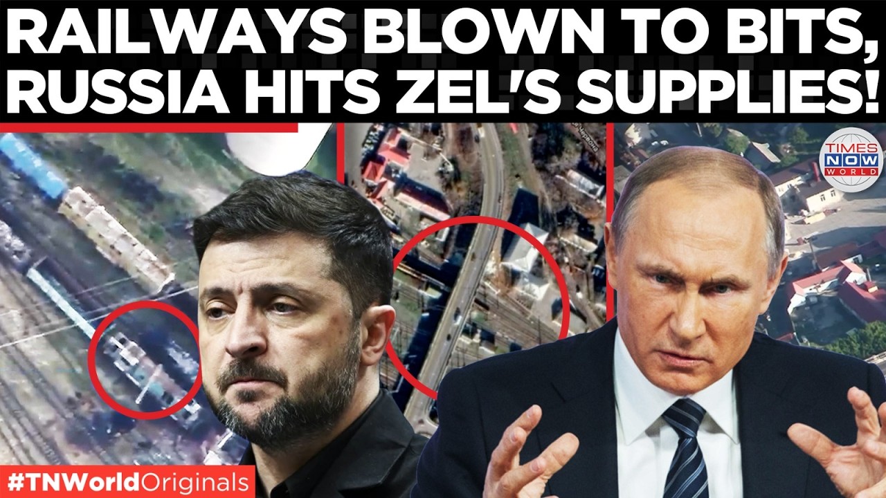 OBLITERATED! Russian Drones STRIKE Ukraine's Crucial Railway Supply Line To Forces!| Times Now World