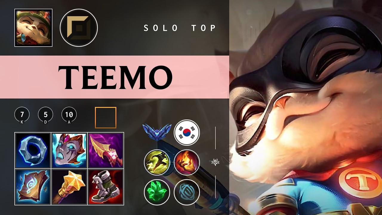 Teemo Top vs Pantheon - KR Diamond Patch 26.03