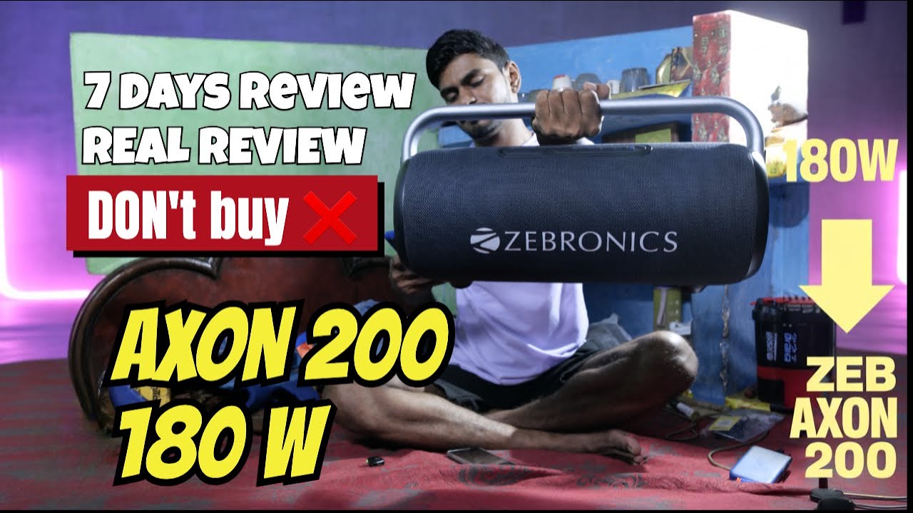 🔥 Zebronics AXON 200 Review | 180W Bluetooth Party Speaker Test & Honest Review