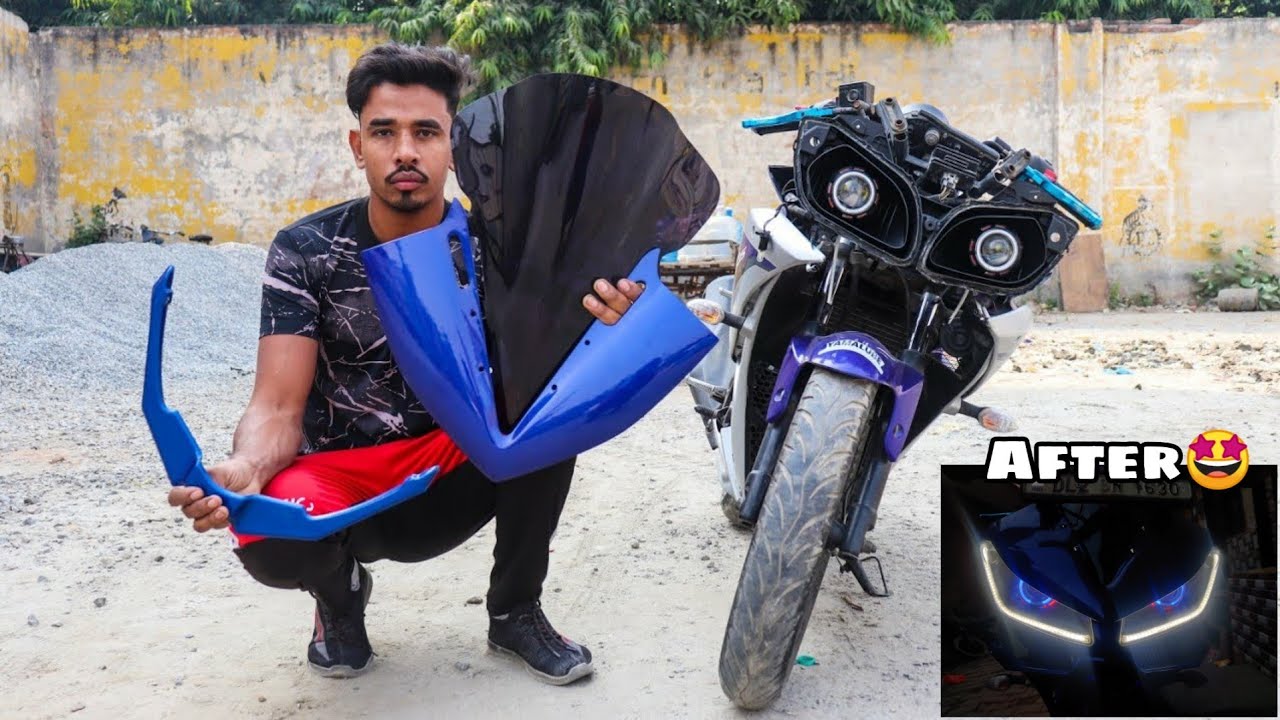 R15 V2 Modification | DB Visor | Winglet | Wildmask | Customise  Headlight | Projector | Tailtidy 😍