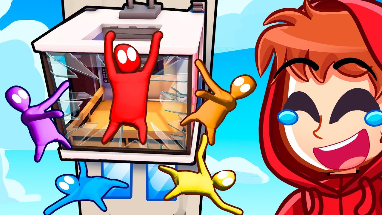 7 друзей в одном ЛИФТЕ (Gang Beasts)
