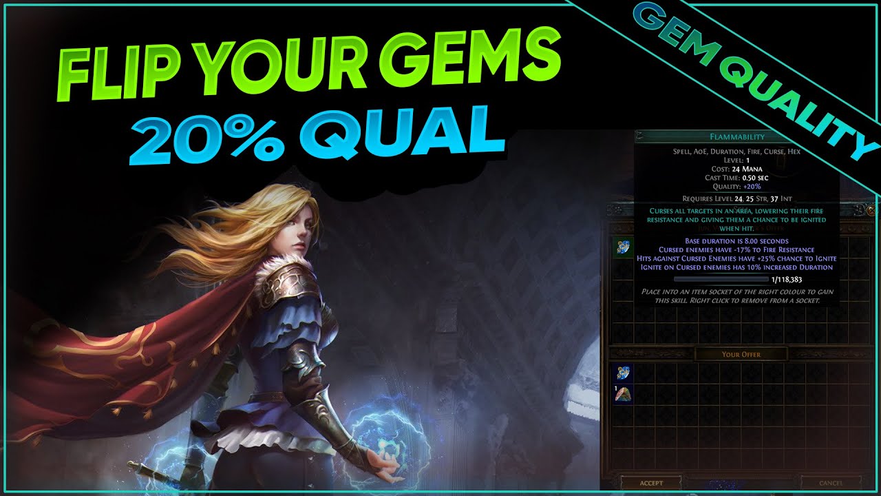 Get 20% Quality Gems in Path of Exile Easily