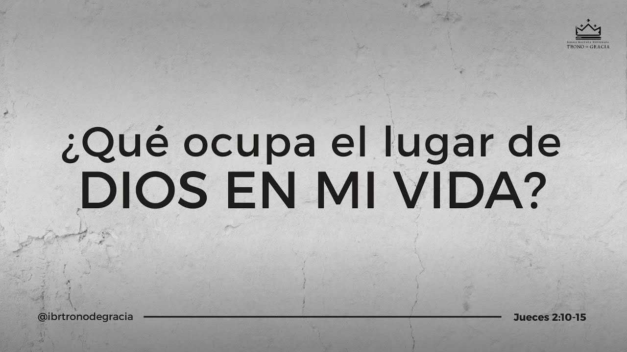 ¿Cómo reconocer los ídolos de mi corazón? |  Jueces 2:10-15 | Pr. Plinio Orozco