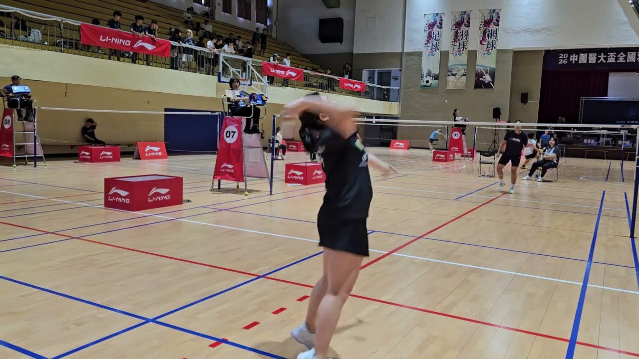 2026李寧中國醫大盃 大專女單預賽 國立成功大學 翁子晴 vs 蕭燁殿 謝采燁