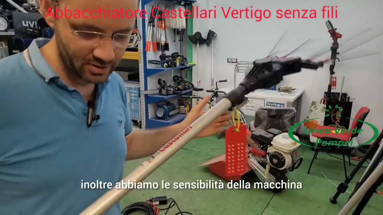 Abbacchiatore per la raccolta delle olive Castellari Vertigo 18 volt senza filo
