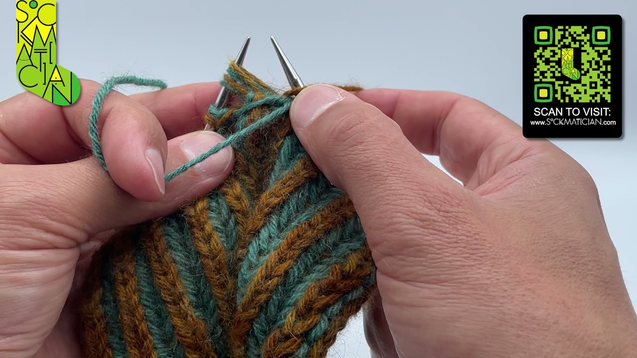 Simple Centred Double Decrease in Double-Knitted Brioche — A Sockmatician Tutorial