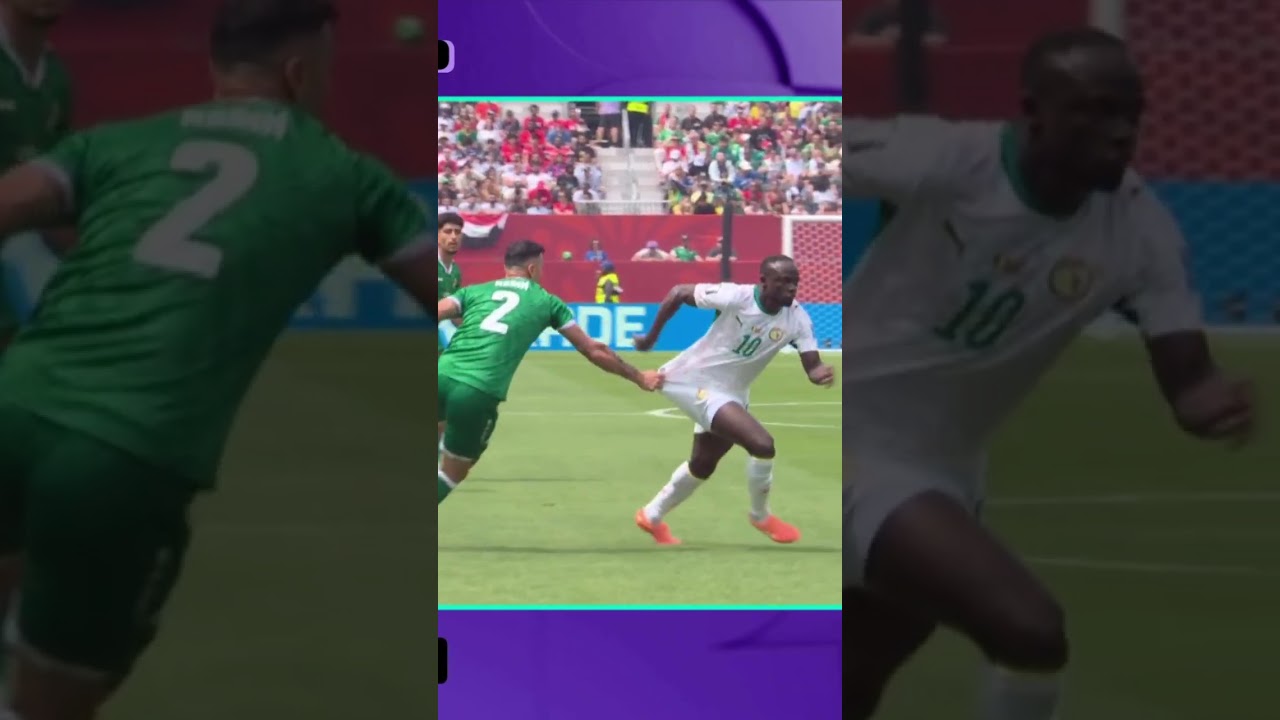 RED CARD! THIS IS HOW THE IRAQI PLAYER FOULED MAN&Eacute;! #FIFAWorldCupOnYT #SHORTS