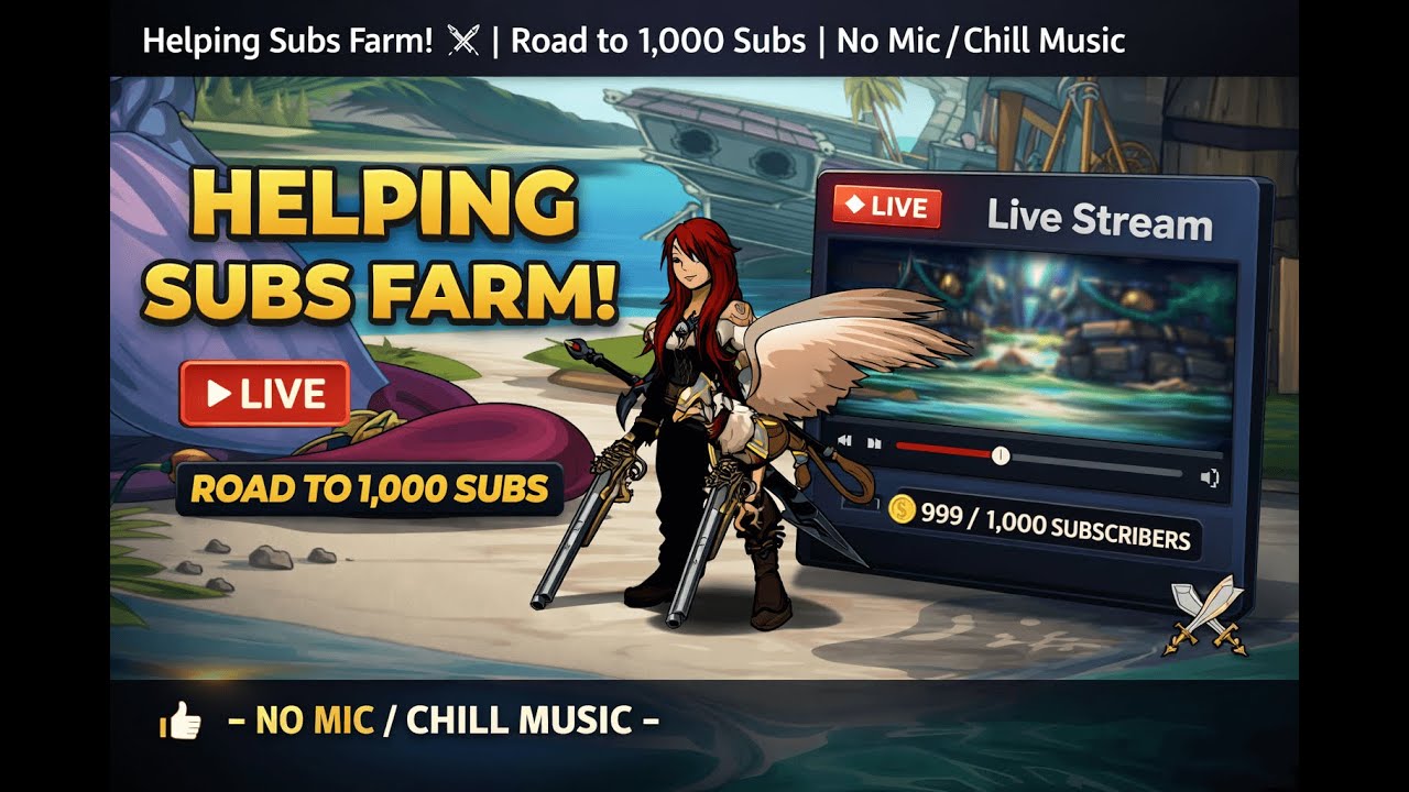 [AQW] Helping Subs Farm! ⚔️ | Road to 1,000 Subs | No Mic/Chill Music