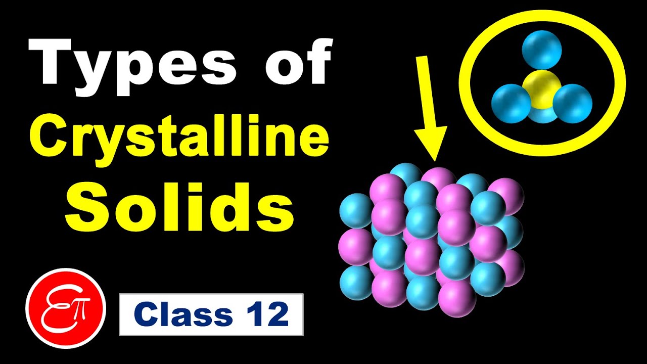 Types of Crystalline Solids (The Solid State - 2) || Chemistry for Class 12 in Hindi