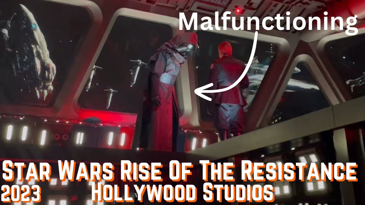 Star Wars Rise of The Resistance ride (with animatronic malfunctions) at Disney&rsquo;s Hollywood Studios