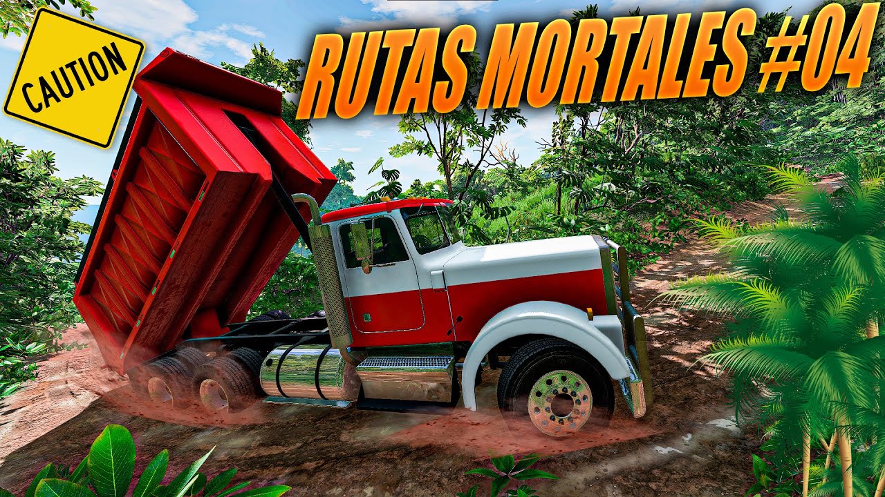 RUTAS MORTALES #04||VOLQUETA DOBLE TROQUE||Beamng Drive|| ENTERRADO EN LA SELVA