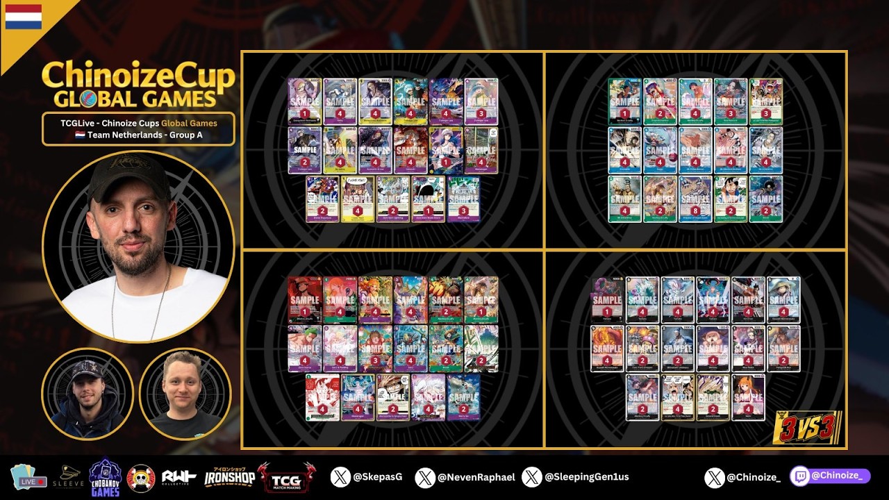 OPTCG OP16 Chinoize Global Games 3v3 Netherlands VS Canada! @ChinoizeTCGLIVE