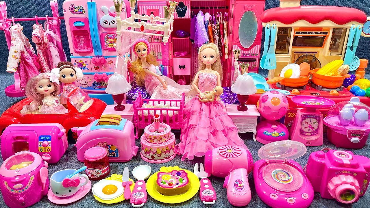 20 Minutes Satisfying with Unboxing Barbie Princess Wardrobe and Kitchen Playset ASMR | Review Toys