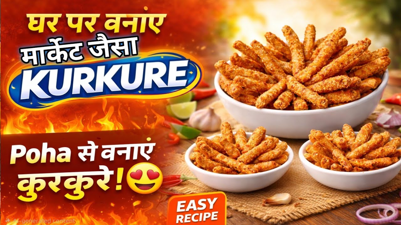 Poha से बनाएं Market जैसा Kurkure | Easy Tea Time Snack Recipe