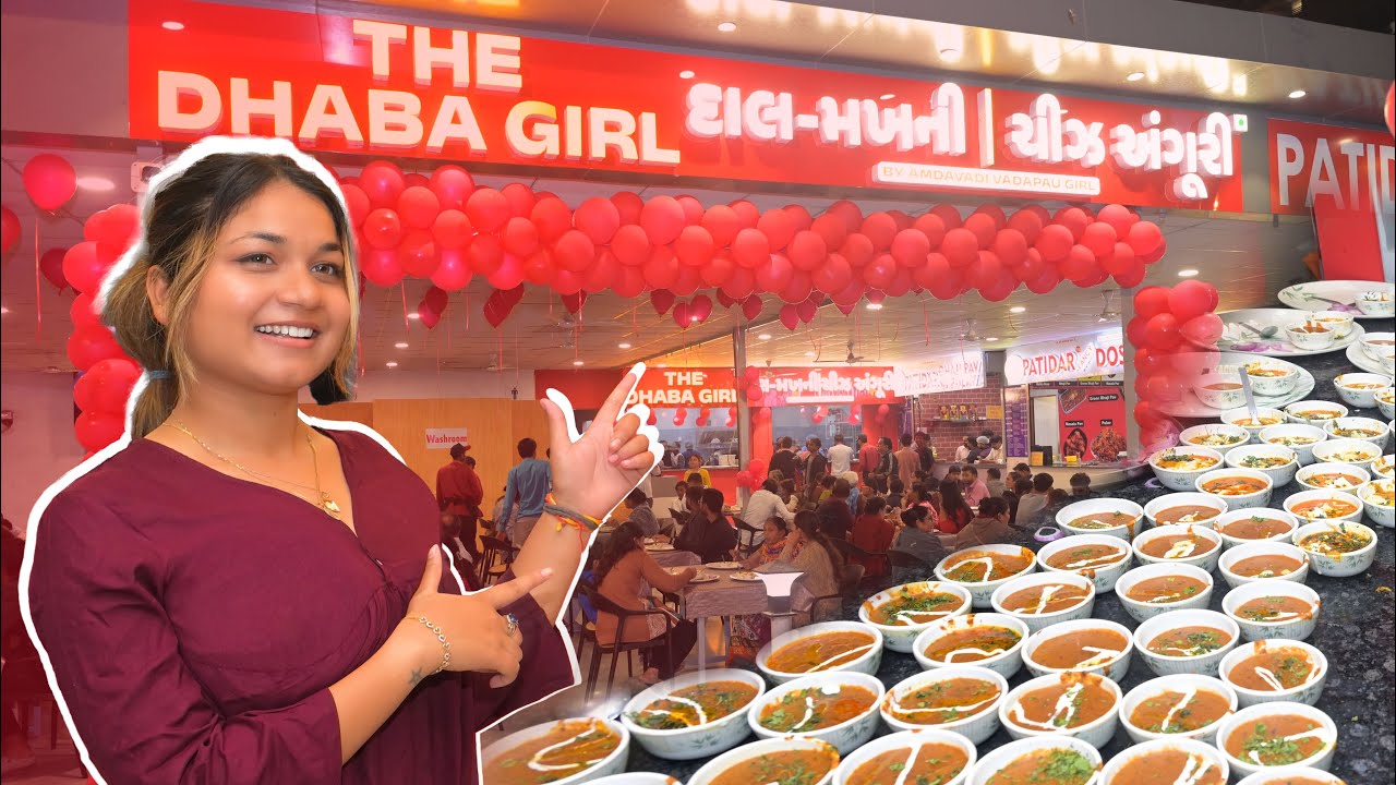 The dhaba girl dalmakhi and anguri near Vaishnodevi circle in Ahmedabad food vlog 