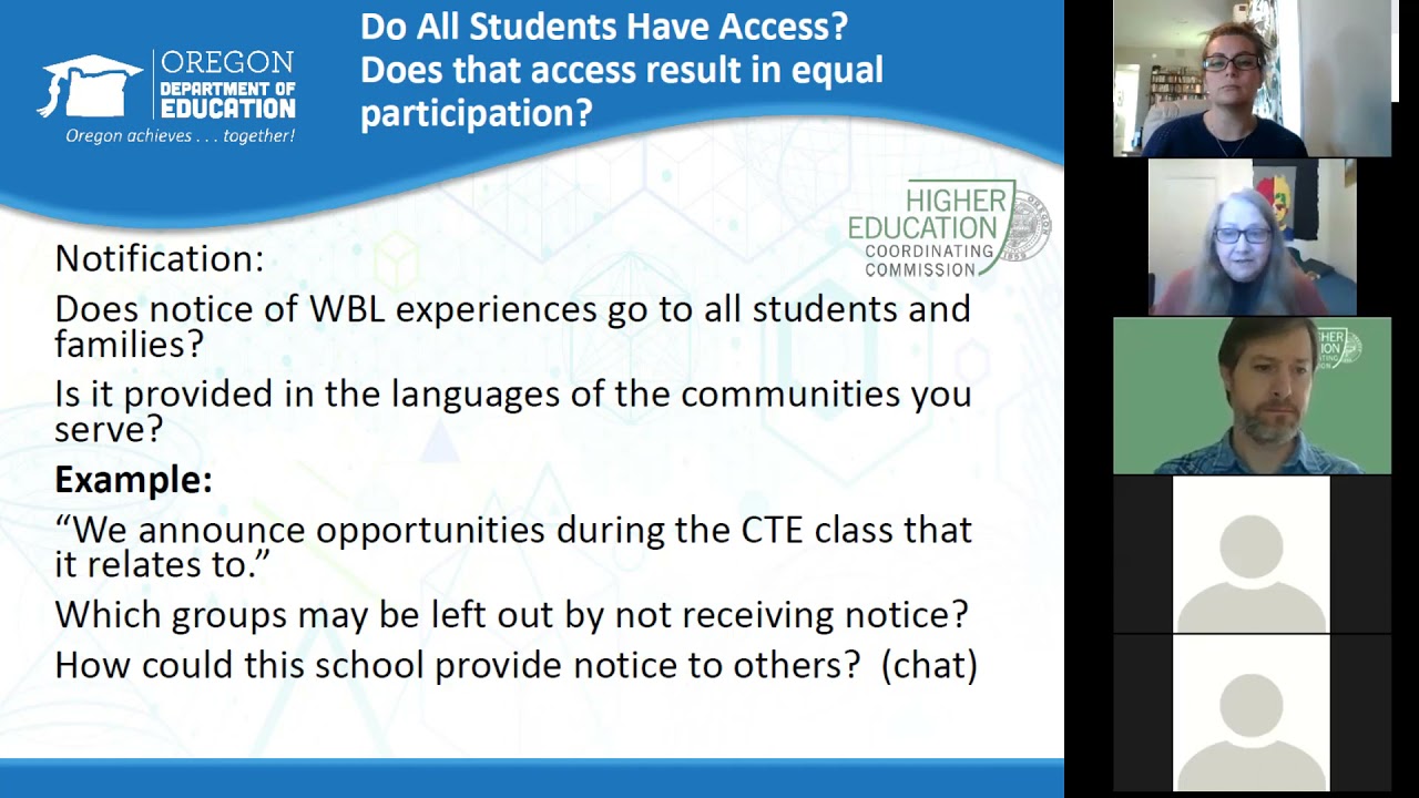 Work Based Learning and Data