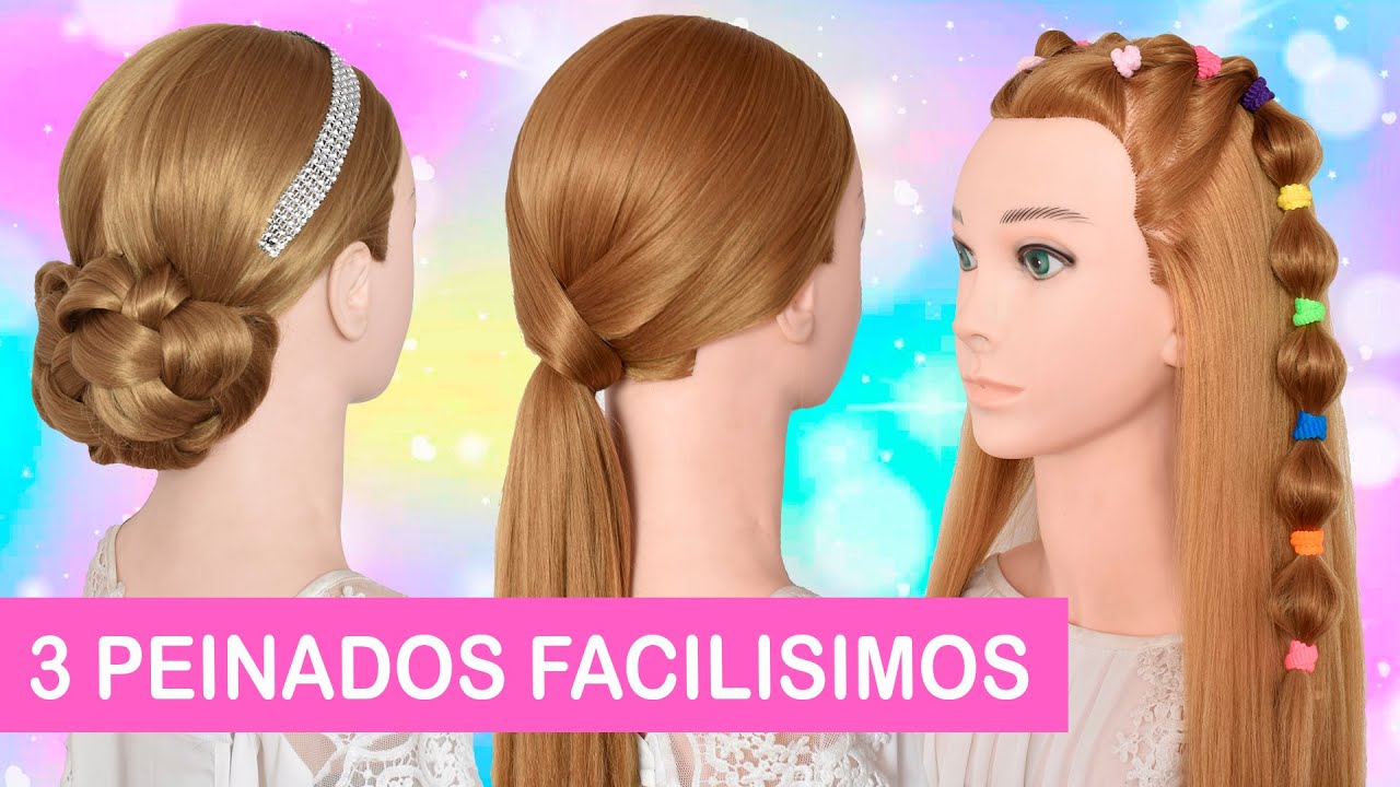 3 PEINADOS F&Aacute;CILES con TRUCO Trenzas Casuales de Moda