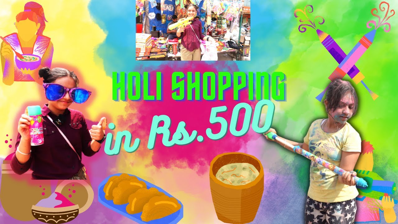 Holi Shopping Under Rs 500 | Budget Challenge |#learnwithpriyanshi