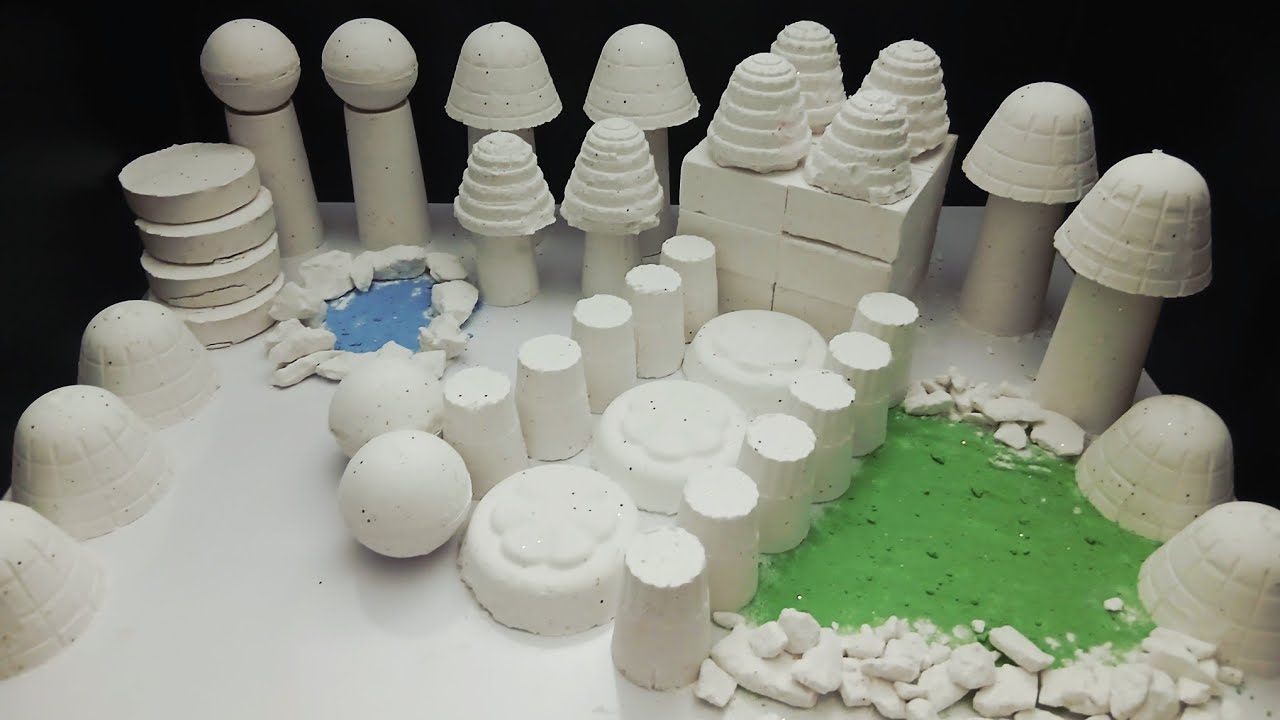 White castle 🏰ASMR baking soda crush oddly satisfying asmr video #explore #asme #relaxing