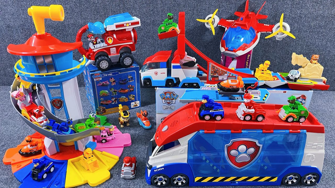 9 minutes unboxing experience, cool paw patrol toys videos, puppy rescue series ASMR | Review toys