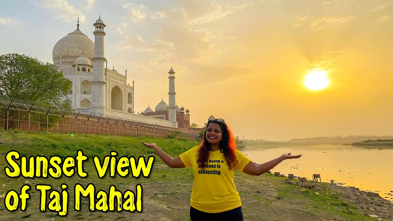 VLOG 113 - Taj Mahal - Sun Set | ටජ් මහල පිටිපස්සෙ, ඉර බහින හැන්දෑවක් |  Moments of India