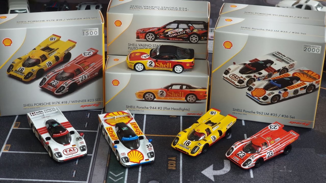 Diecast Porsche Shell Racing 24h Lemans. Tinyhk Sparky Poprace. Unboxing and Review!
