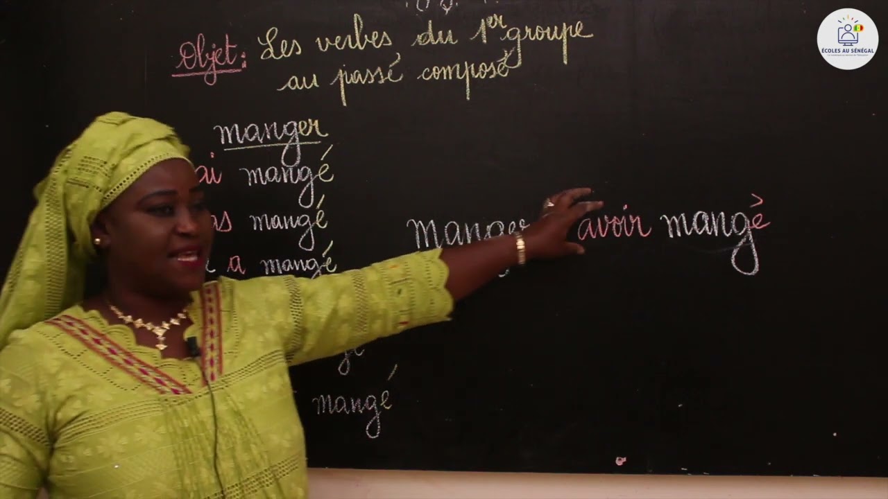 Cours - CE2 -  Francais: Conjugaison / les verbes du 1er groupe au passé composé / Mme SARR