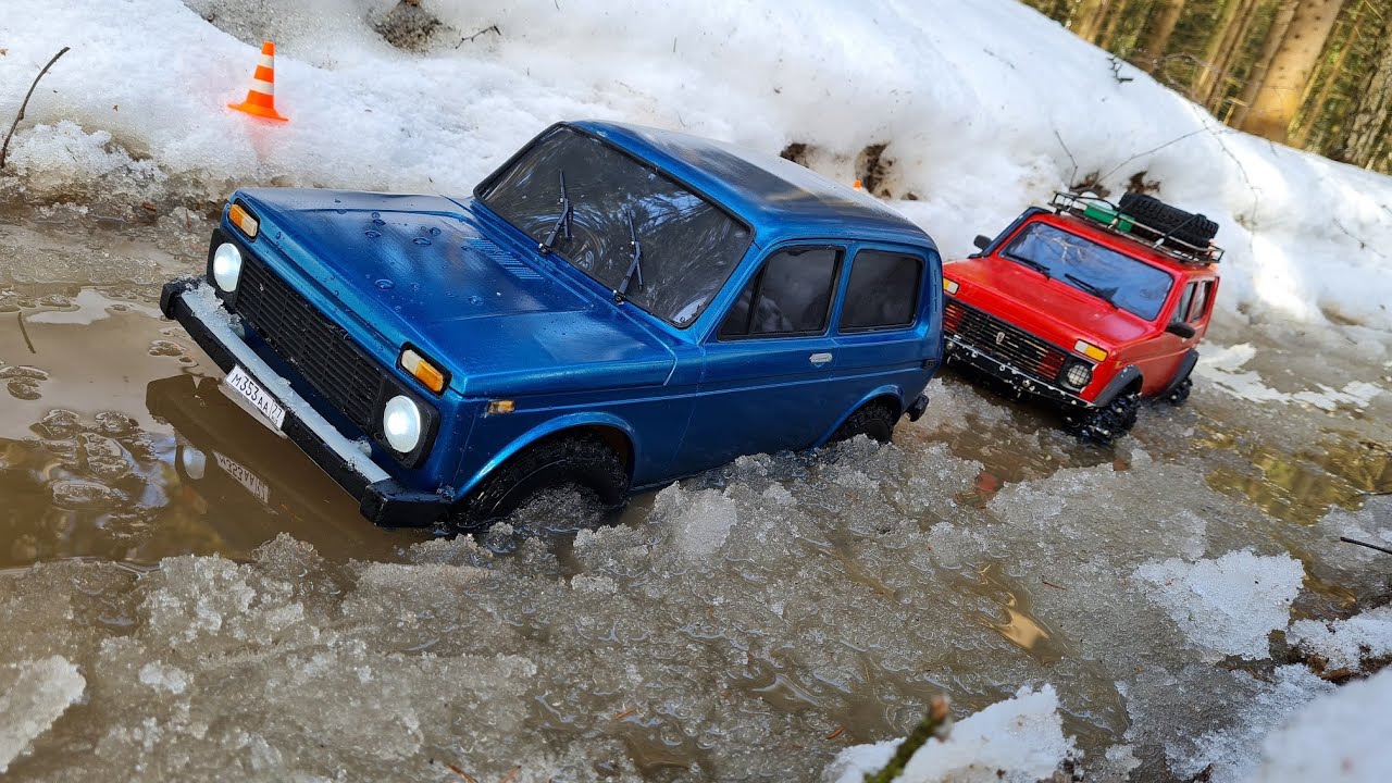 Две Нивы - это сила! Шипы решают, липучка не едет! RC Niva OFFroad 4x4
