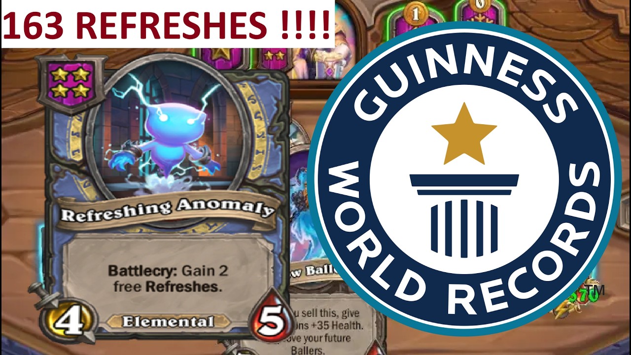 163 REFRESHES (World Record) | Hearthstone Battlegrounds