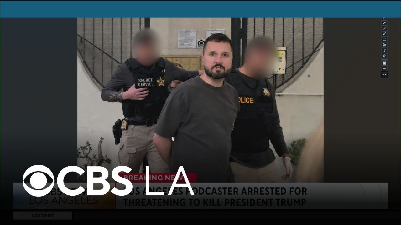 LA podcaster arrested for allegedly threatening to kill President Trump