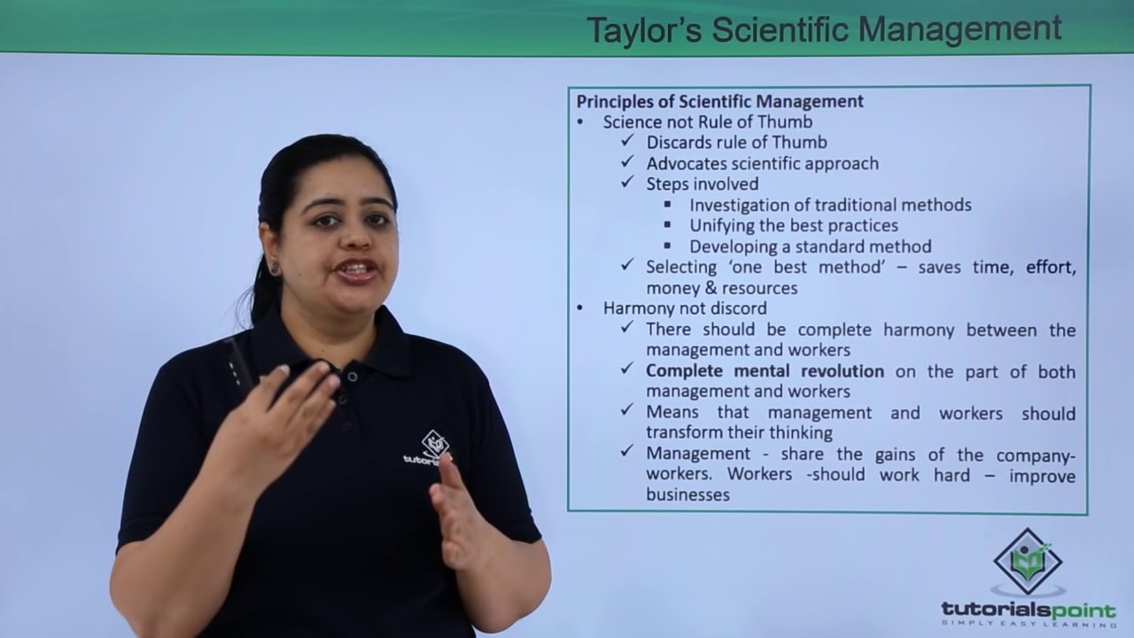 Class 12th – Taylor’s Scientific Management | Business Studies | Tutorials Point