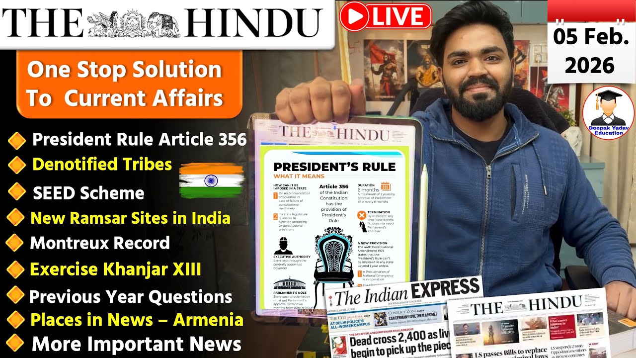 5 February  2026 | The Hindu Newspaper Analysis Today | Editorial Analysis  | Current Affairs Today