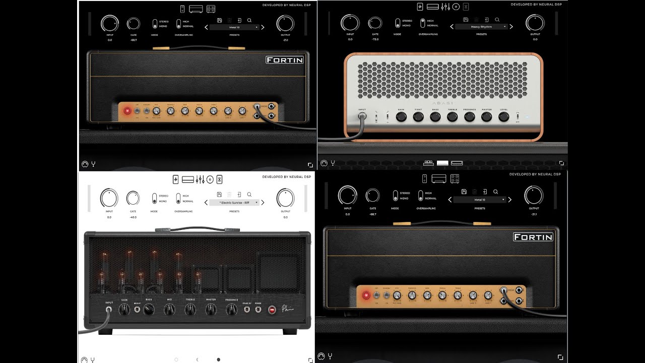 Neural DSP Granophyre, Abasi, Plini, and Nameless RHYTHMS compared