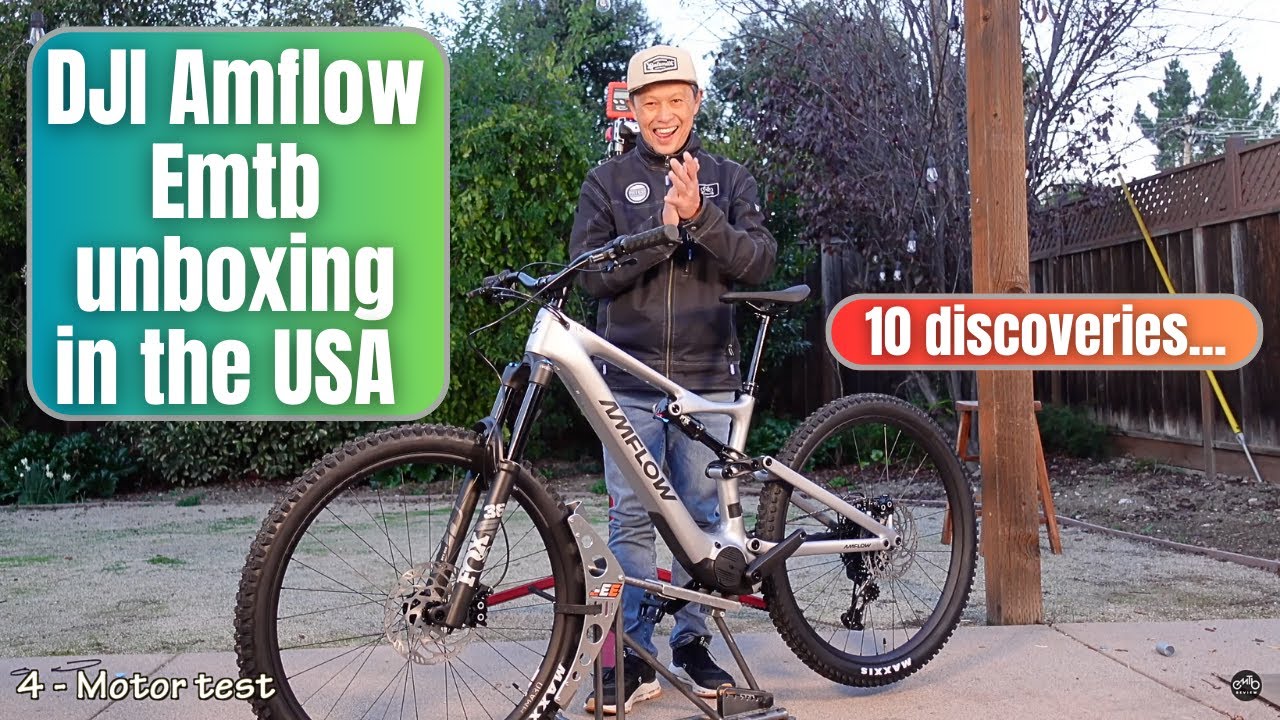 DJI Amflow Carbon electric mountain bike crazy power and lightweight ebike - unboxing and first test