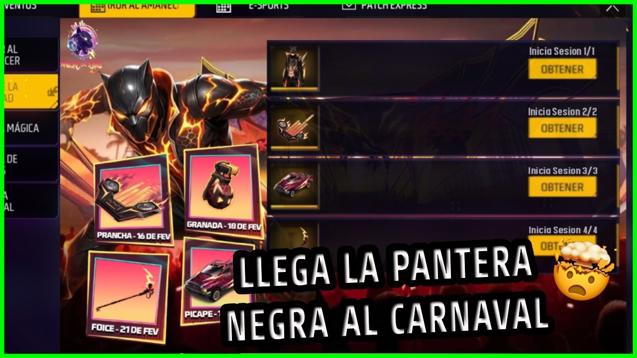 🎁 EVENTO DE CARNAVAL EN FREE FIRE! LLEGA LA PANTERA NEGRA + SKIN GRATIS 🔥FF latam