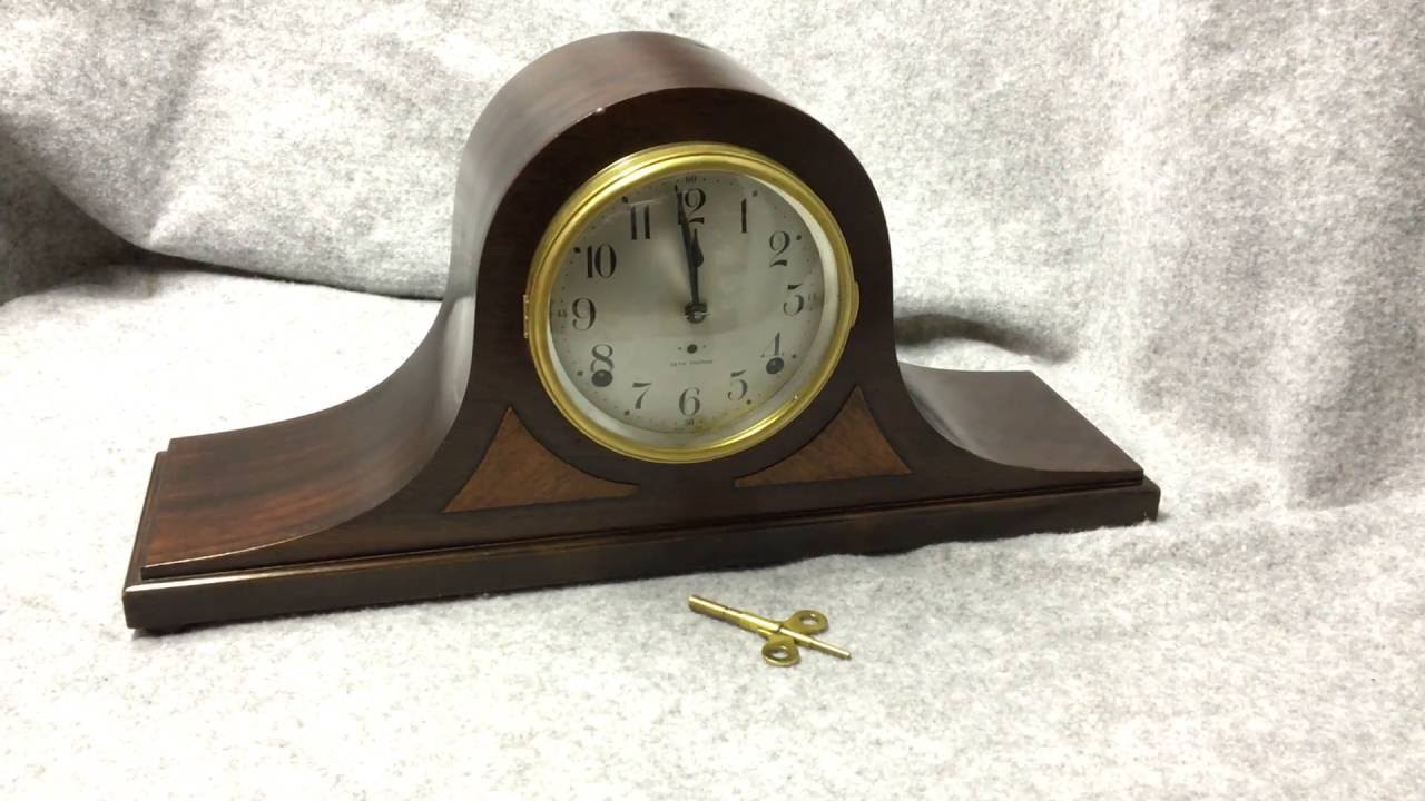 Seth Thomas Cathedral Gong Tambour Mantel Chime Clock w/ ST 89 Movement