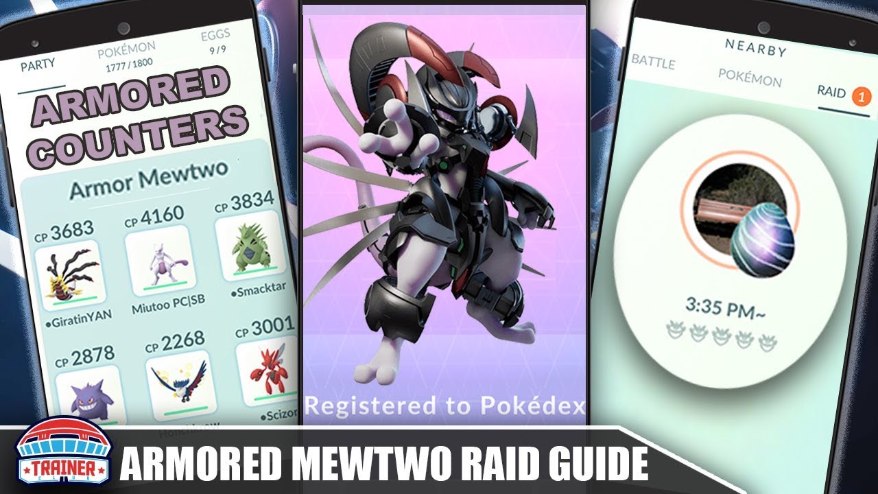 TOP ARMORED MEWTWO COUNTERS, 100 IVs, BEST MOVES + RAID GUIDE FOR THE PSYCHIC LEGENDARY | Pokemon Go