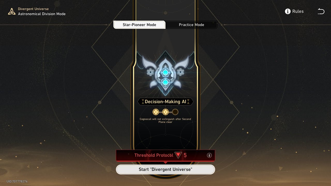 [HSR] Divergent Universe - Decision-Making AI (TP5)