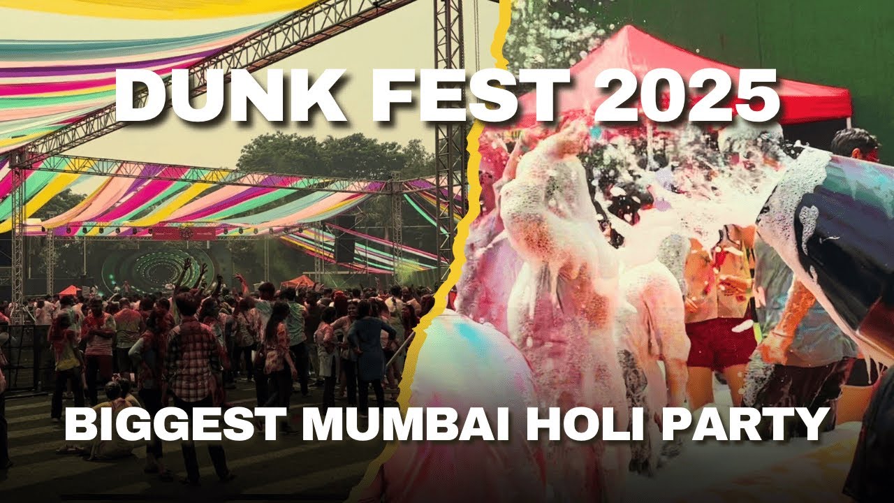 Dunk Fest Holi Party Juhu 2025 | Biggest Holi Party in Mumbai Vlog