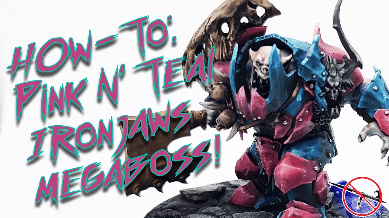 #ORKTOBER Pink and Teal Ironjawz Orruk Megaboss!