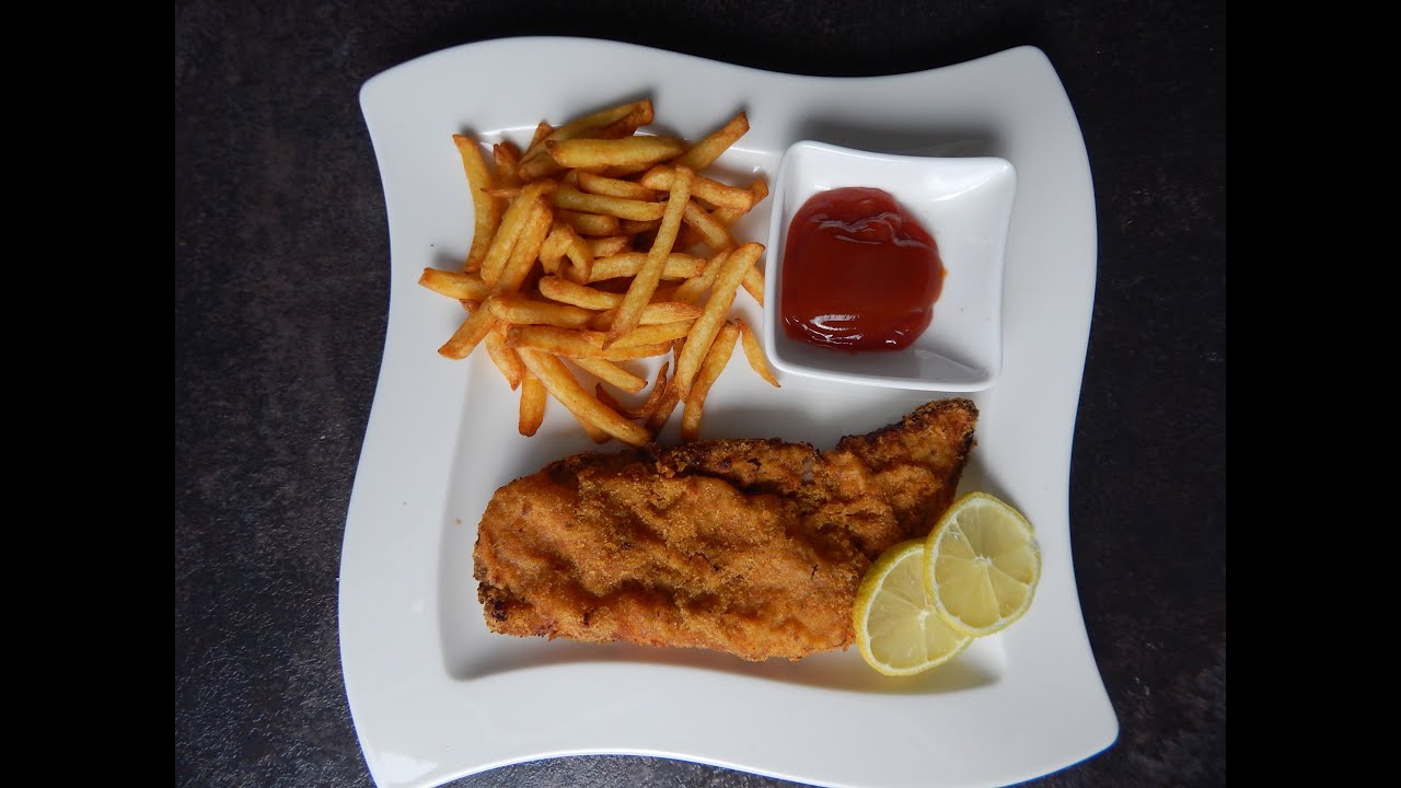 Schnitzel Wiener Art aus der Heißluft Fritteuse, Air Fryer