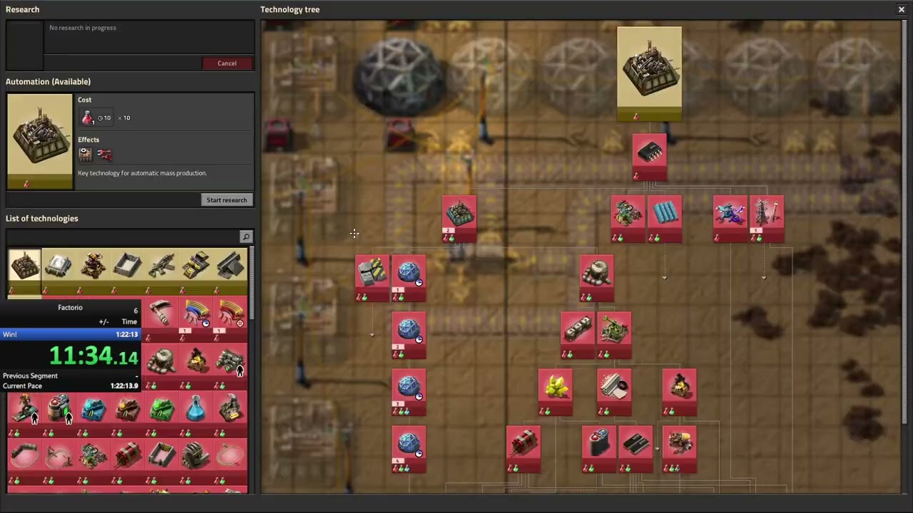 Factorio Supply Challenge speedrun in 1h12m45s