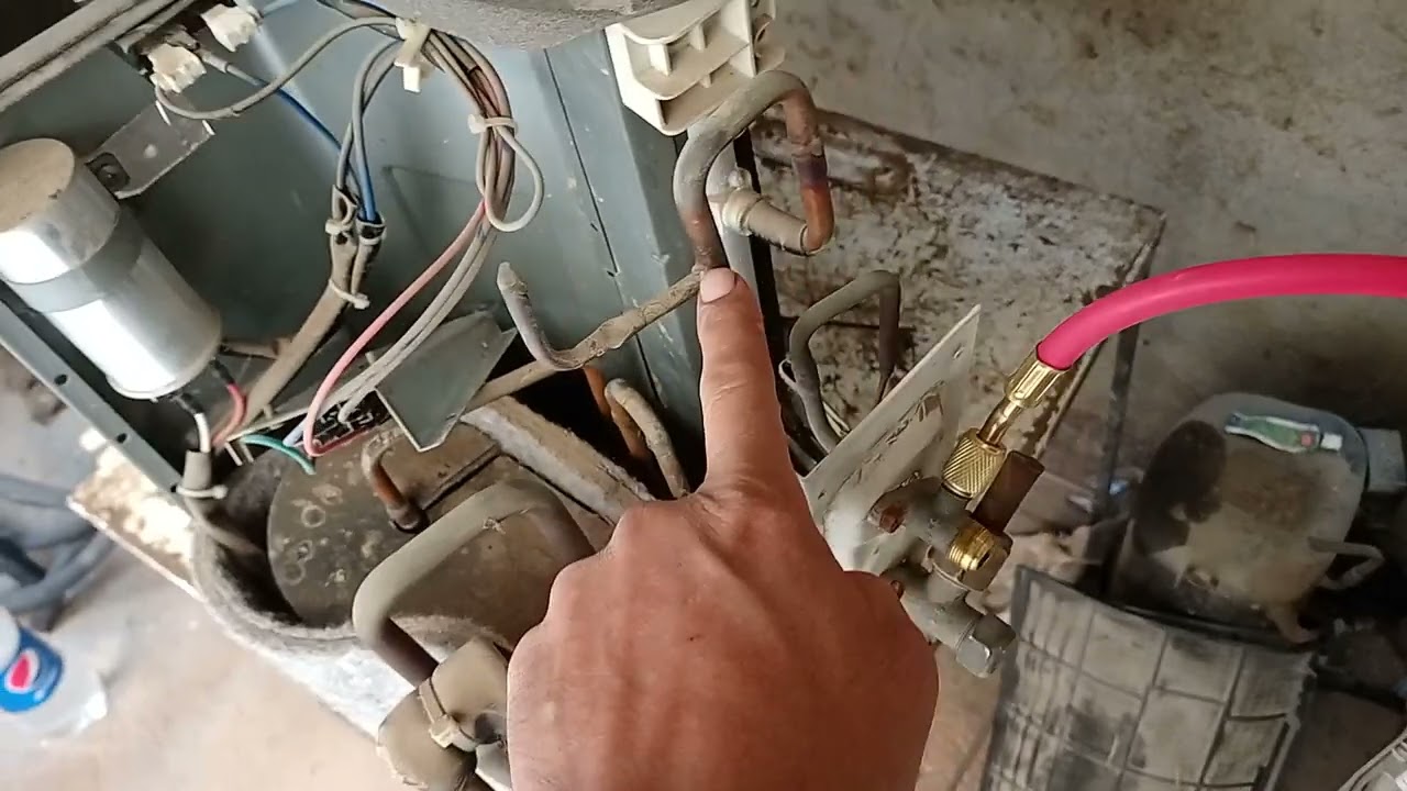 الطريقه الصحيحه لضغط الوحده الخارجية للتكييف لاكتشاف التسريب