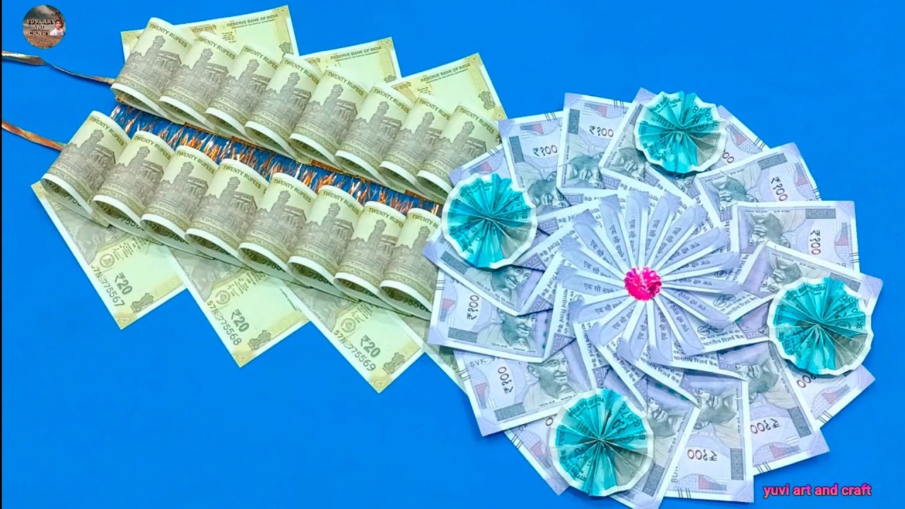 Total money in this design 2500 rupees only | Note mala kaise bnaye | How to make note mala design
