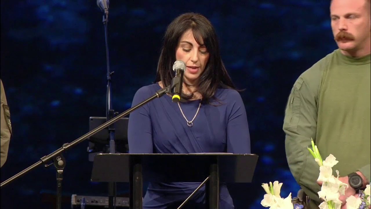 Wife of fallen Richardson Officer David Sherrard speaks at funeral