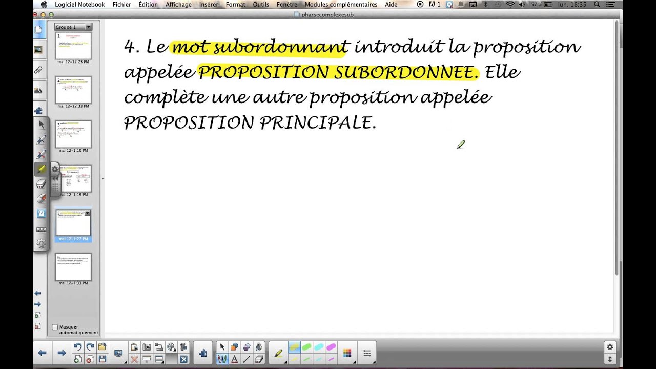 Phrase complexe : la subordination - définition