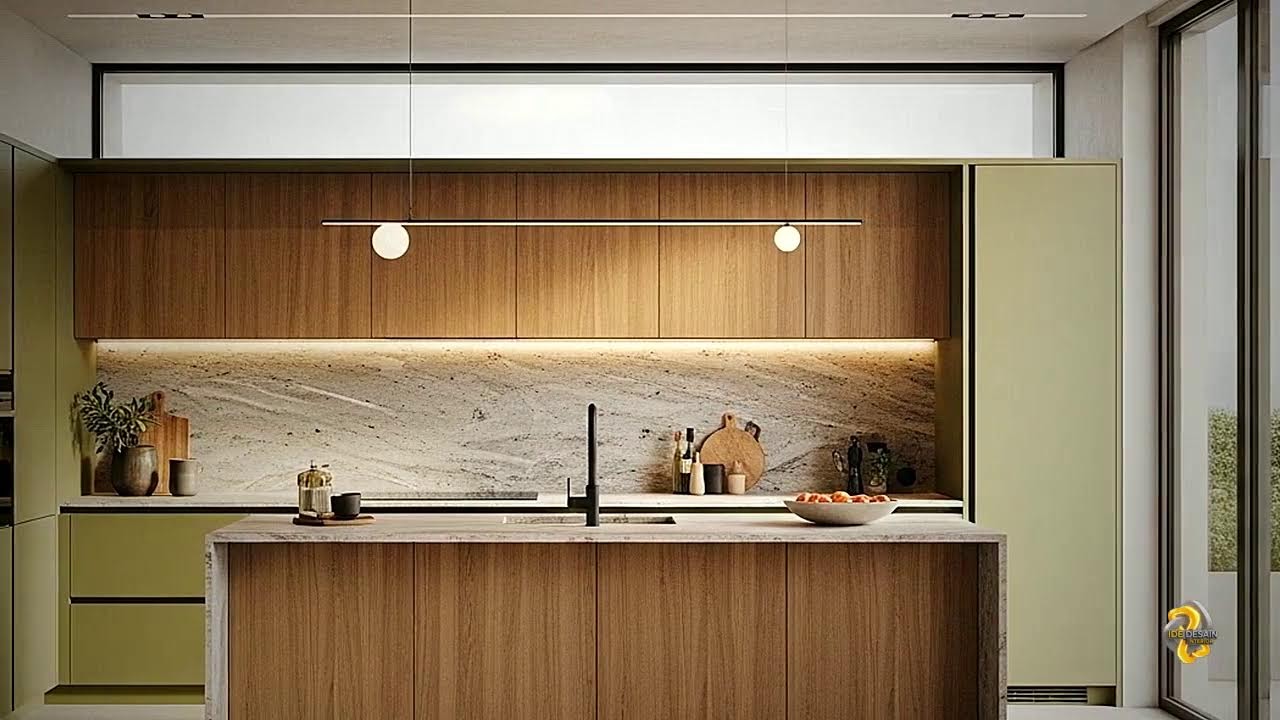 Desain Dapur Terbuka di Belakang Rumah Sempit Segar dan Unik