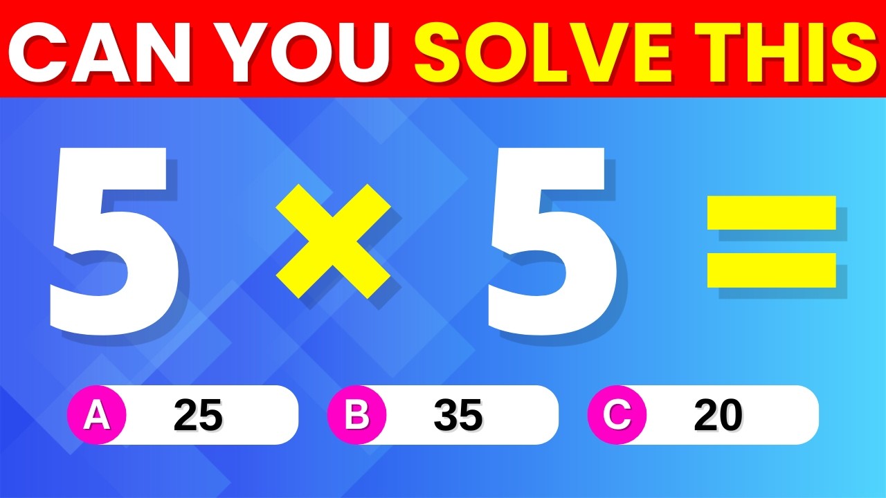 🔥 Can You Solve This Mathematics Quiz? 🧠⚡ Fast Mental Math Challenge!