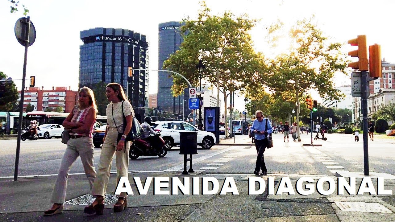 4K BARCELONA AVENIDA DIAGONAL WALKING TOUR 2023 SPAIN 4K
